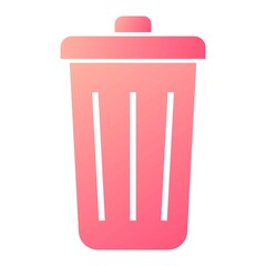Vector Trash Glyph Gradient Icon Design