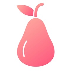 Vector Pear Glyph Gradient Icon Design