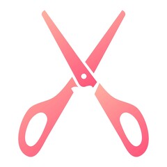 Vector Scissor Glyph Gradient Icon Design