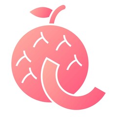 Vector Cantaloupe Glyph Gradient Icon Design