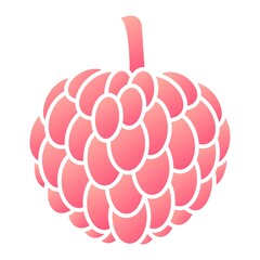 Vector Custard Apple Glyph Gradient Icon Design