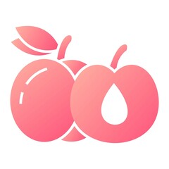 Vector Damson Glyph Gradient Icon Design