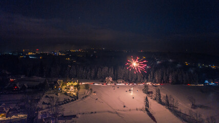 new Year's Eve in Zakopane Sylwester w Zakopanem	 - obrazy, fototapety, plakaty