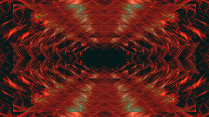 Abstract red kaleidoscopic background 