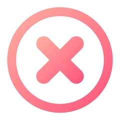 Fototapeta premium Vector Cancel Glyph Gradient Icon Design