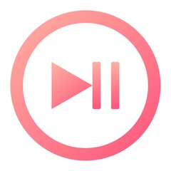  Vector Pause Glyph Gradient Icon Design
