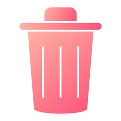 Vector Garbage Glyph Gradient Icon Design