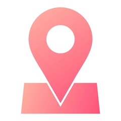 Vector Location Glyph Gradient Icon Design