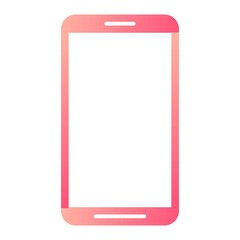 Vector Smartphone Glyph Gradient Icon Design