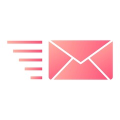 Vector Express Mail Glyph Gradient Icon Design