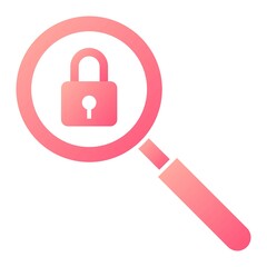 Vector Security Glyph Gradient Icon Design