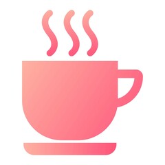Vector Tea Cup Glyph Gradient Icon Design