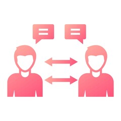 Vector Communications Glyph Gradient Icon Design