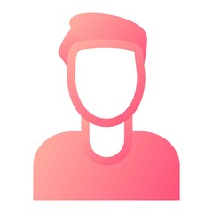 Vector Person Glyph Gradient Icon Design