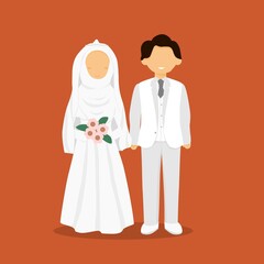 muslim wedding illustration