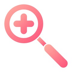 Fototapeta premium Vector Zoom In Glyph Gradient Icon Design