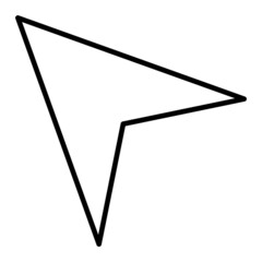 Navigation Vector Outline Icon Isolated On White Background