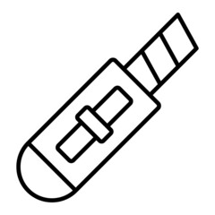 Paper cutter Vector Outline Icon Isolated On White Background