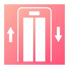 Vector Elevator Glyph Gradient Icon Design