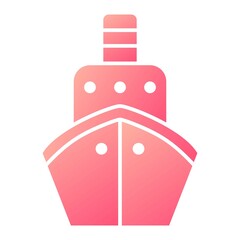 Vector Ship Glyph Gradient Icon Design