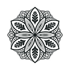 Vector Indian mandala pattern vintage decorative Ornamental elements Islamic Mandala in ethnic style