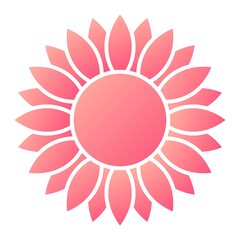 Vector Sunflower Glyph Gradient Icon Design