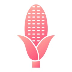 Vector Corn Glyph Gradient Icon Design