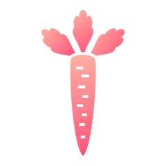 Vector Carrot Glyph Gradient Icon Design