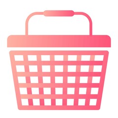 Vector Basket Glyph Gradient Icon Design