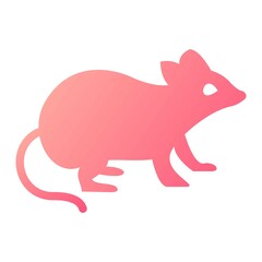  Vector Rat Glyph Gradient Icon Design