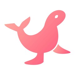  Vector Seal Glyph Gradient Icon Design