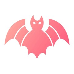 Vector Bat Glyph Gradient Icon Design