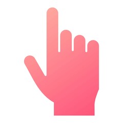  Vector Pointing Hand Glyph Gradient Icon Design