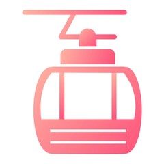 Obraz premium Vector Cable Car Glyph Gradient Icon Design