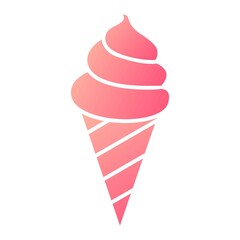 Vector Ice Cream Glyph Gradient Icon Design