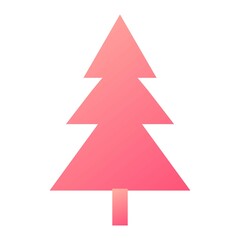 Vector Pine Tree Glyph Gradient Icon Design