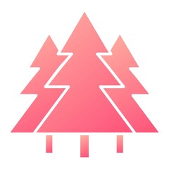 Vector Forest Glyph Gradient Icon Design