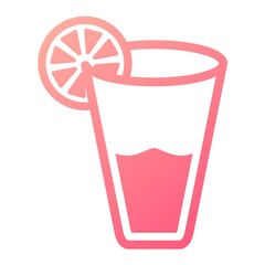 Vector Lemonade Glyph Gradient Icon Design