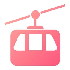Obraz premium Vector Cable Car Glyph Gradient Icon Design