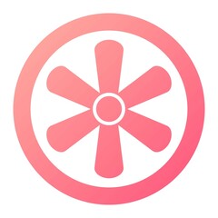 Obraz premium Vector Turbine Glyph Gradient Icon Design