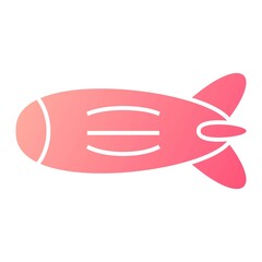 Vector Zeppelin Glyph Gradient Icon Design © Muhammad