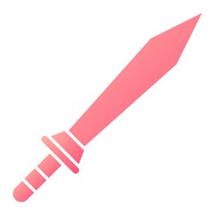 Vector Sword Glyph Gradient Icon Design