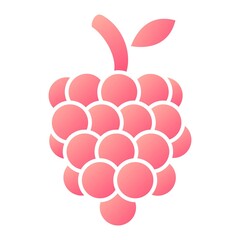 Vector Raspberry Glyph Gradient Icon Design