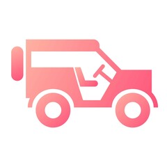  Vector Army Car Glyph Gradient Icon Design
