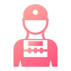 Obraz premium Vector Soldier Glyph Gradient Icon Design