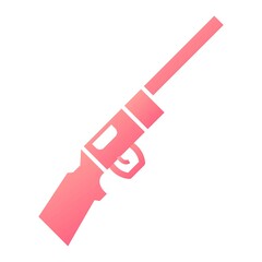  Vector Rifle Glyph Gradient Icon Design