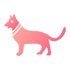 Vector Army Dog Glyph Gradient Icon Design
