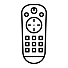 Remote Vector Outline Icon Isolated On White Background