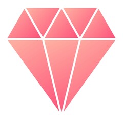 Vector Diamonds Glyph Gradient Icon Design