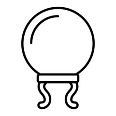 Fortune Teller Vector Outline Icon Isolated On White Background